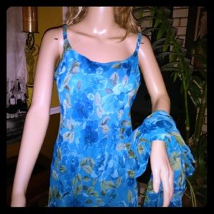 2 Piece sheer flower dress.